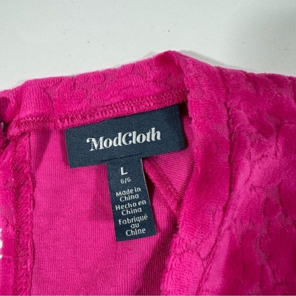 New ModCloth Beach Chaser Velour Romper Sweet Berry Pink - Picture 5 of 9